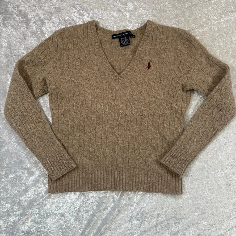 Ralph Lauren Sport Women’s Large Knitted V-Neck - Picture 2 of 7